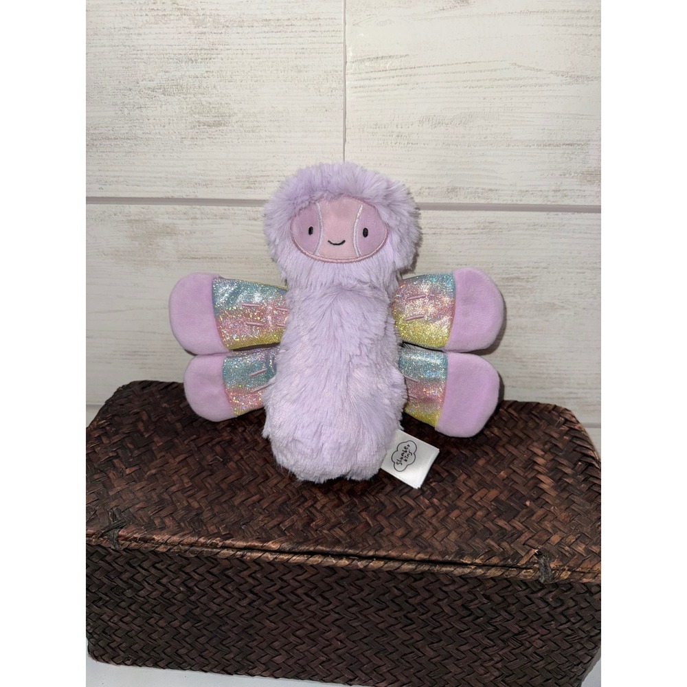Slumberkins Violet Dragonfly Kin Plush Lavender Purple Rainbow Glitter Wings NEW
